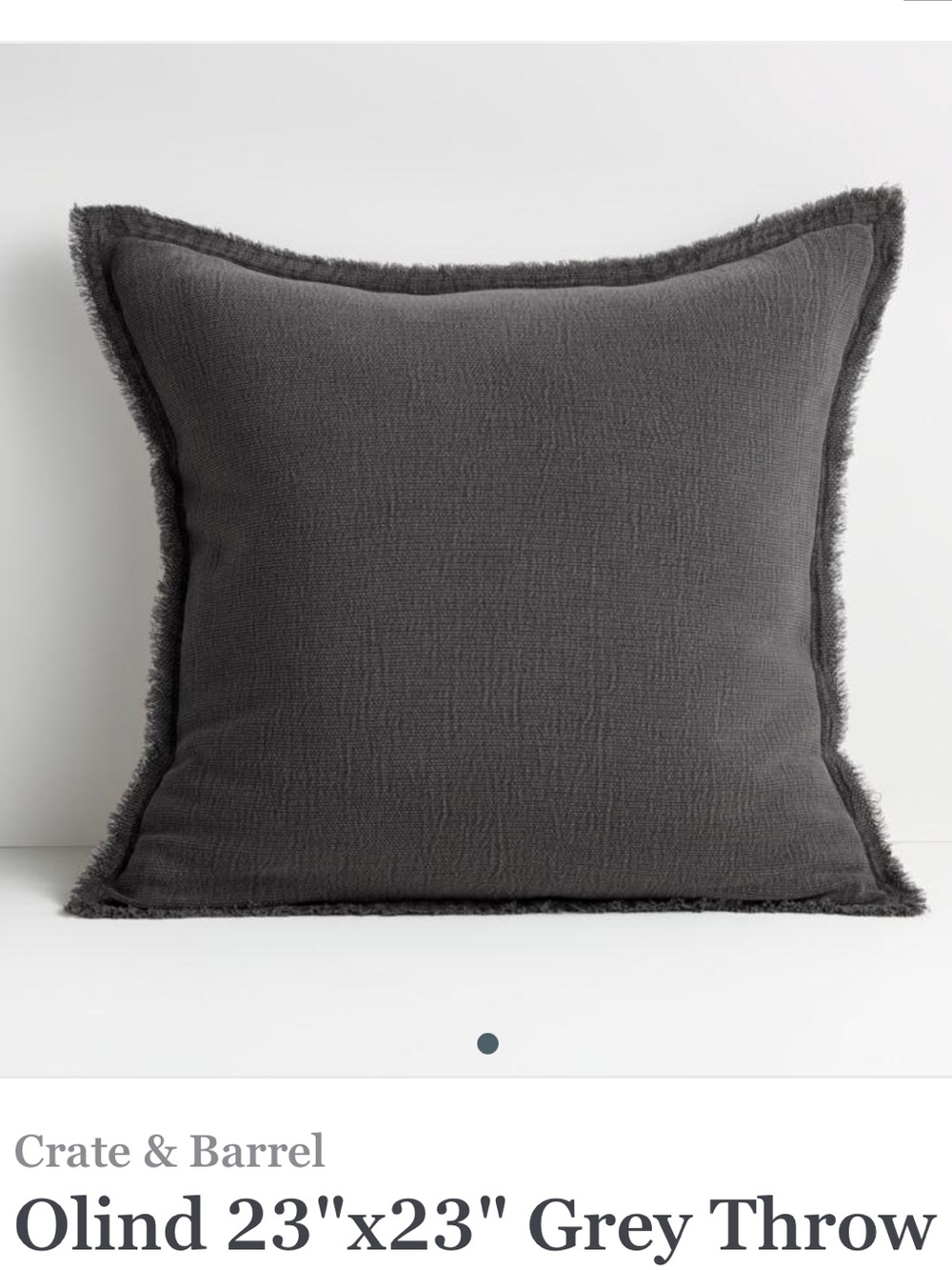 Crate & Barrel - Grey Throw Pillow Covers - set of 3